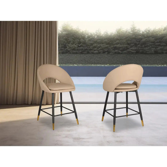 Ensemble de tabourets de bar Mila beige