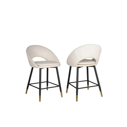Ensemble de tabourets de bar Mila en blanc