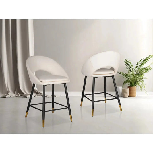 Ensemble de tabourets de bar Mila en blanc
