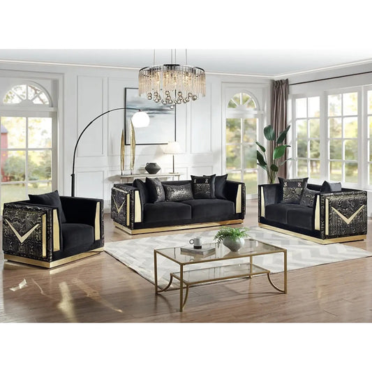 Ensemble de canapés Monaco en noir