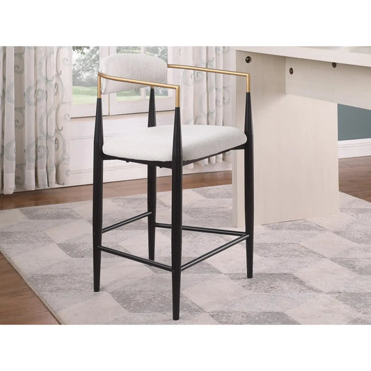 Ensemble de tabourets de bar Mykos beige