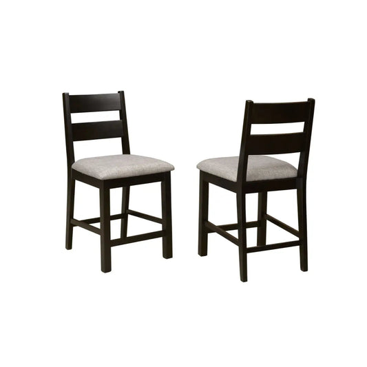 Ensemble de tabourets de bar Plato en chêne foncé